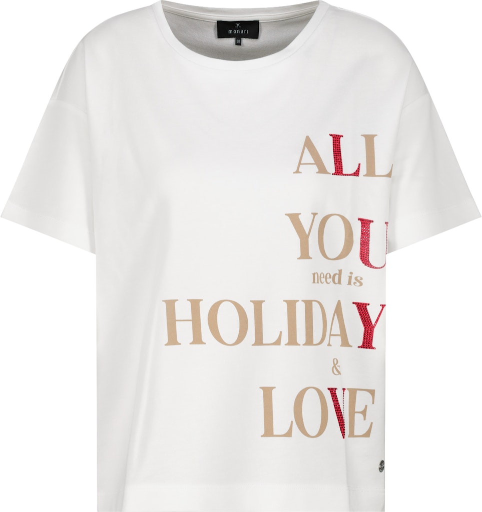 Monari Damen T-Shirts  Cream