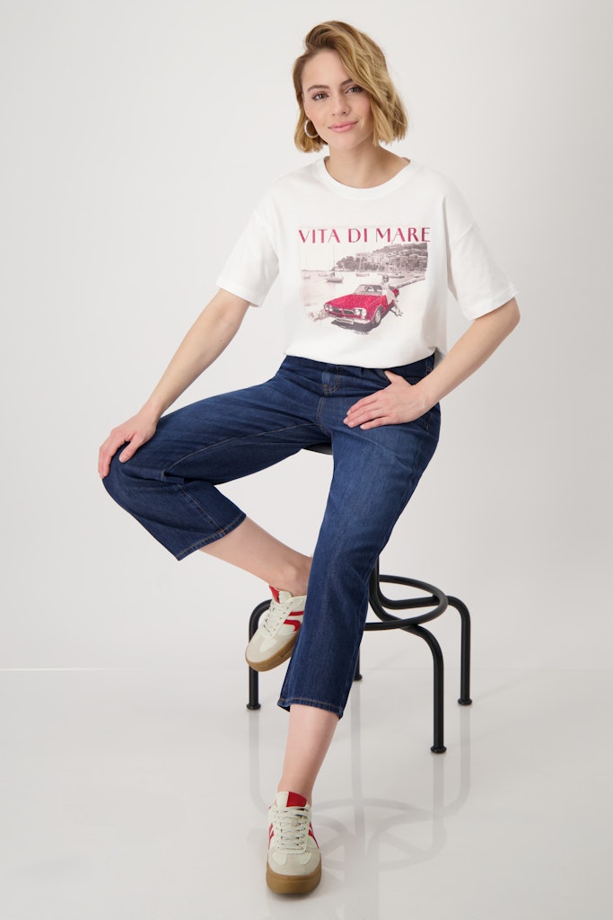 Monari Damen T-Shirts  Cream