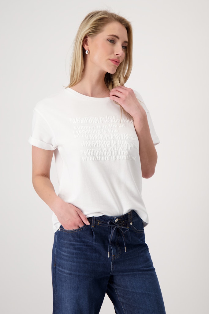 Monari Damen T-Shirts  Cream
