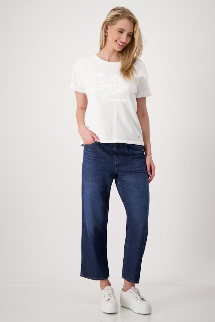 Monari Damen T-Shirts  Cream