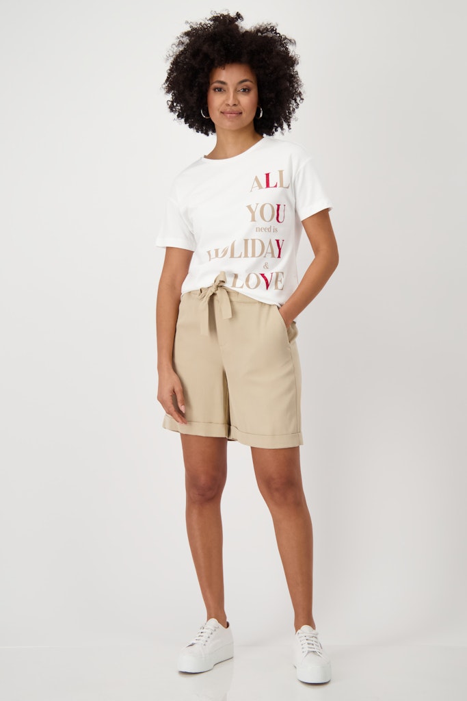 Monari Damen T-Shirts  Cream
