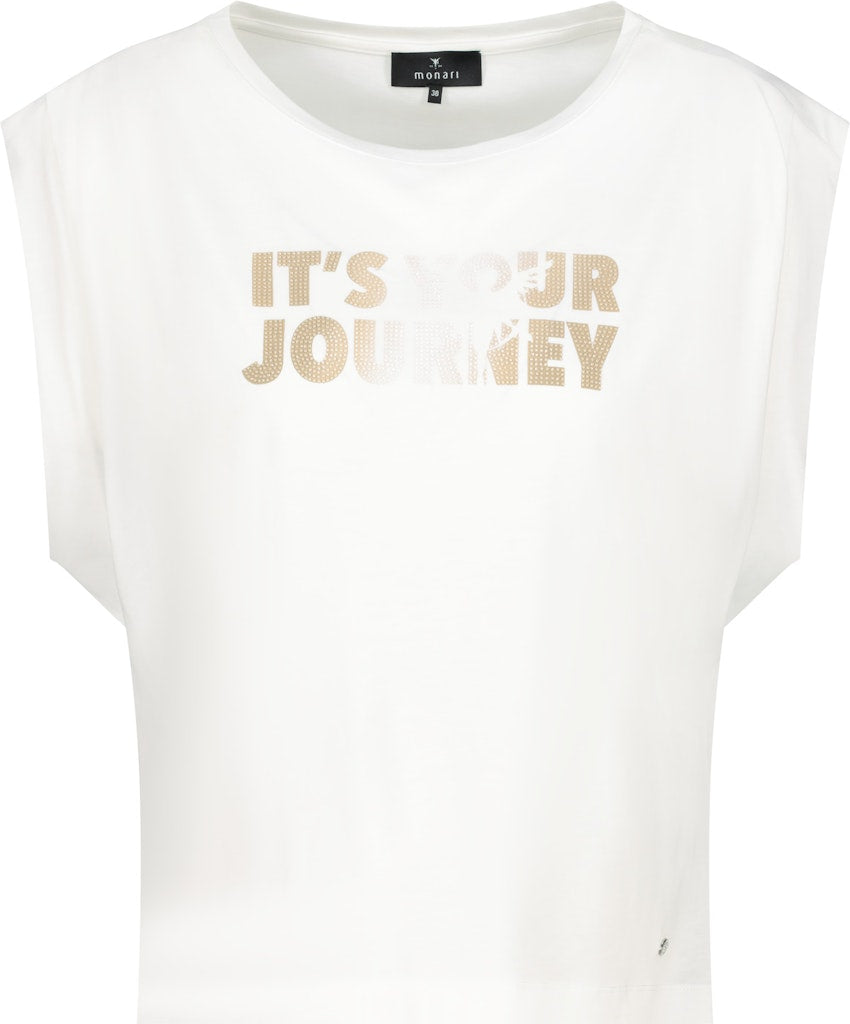 Monari Damen T-Shirts  Cream