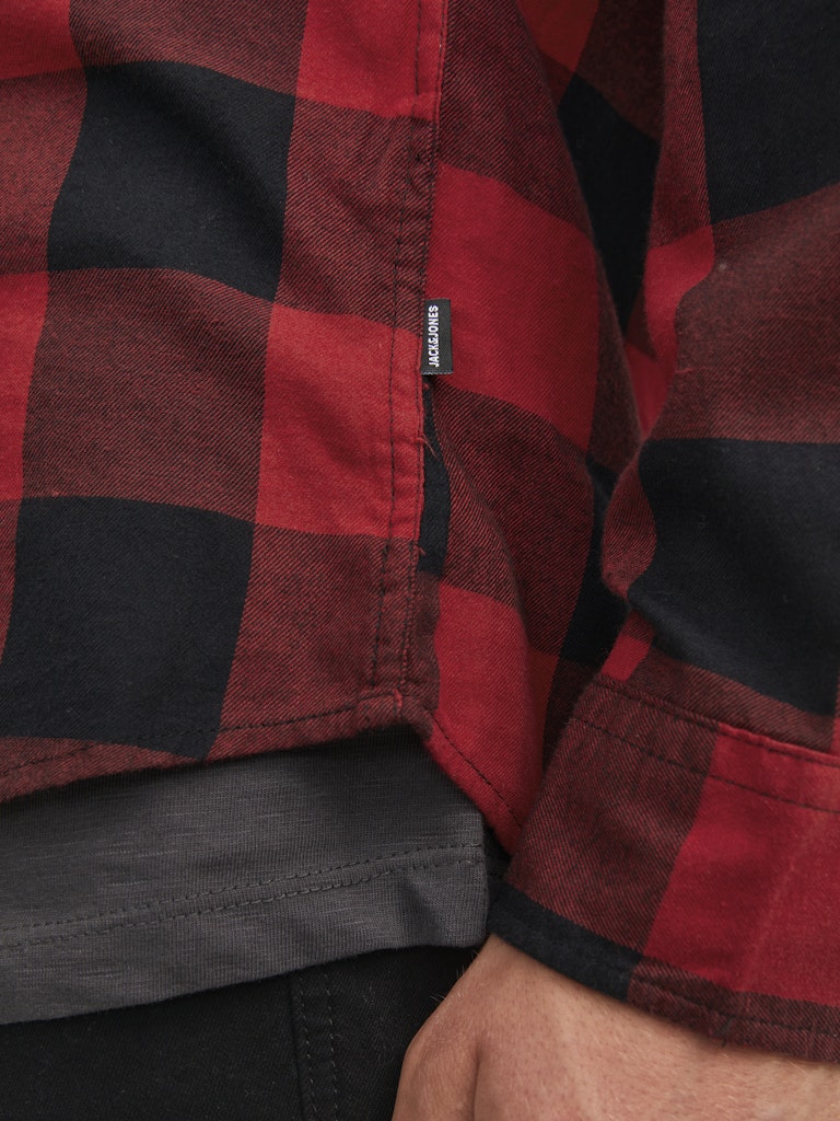 Jack & Jones Herren Hemden lang Brick Red/Slim