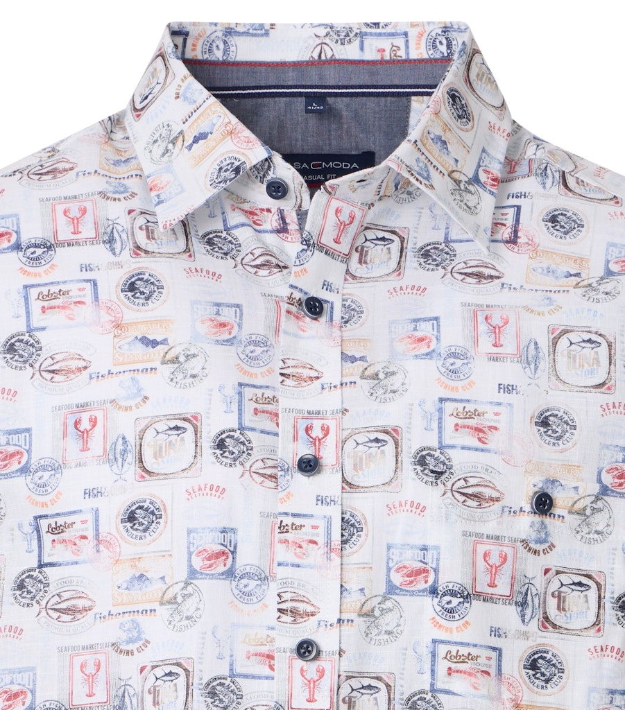 Casa Moda Herren Hemden kurz  Blau