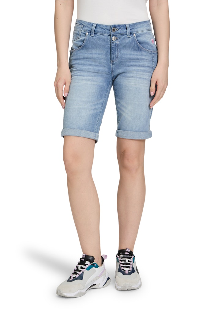 Cartoon Damen Shorts Middle Blue Den