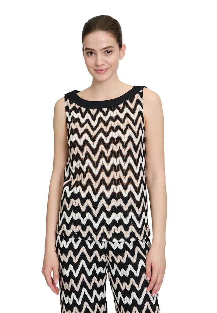 Betty & Co Damen T-Shirts Black/Brown