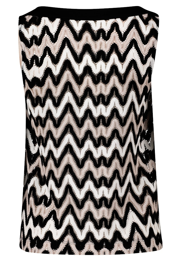 Betty & Co Damen T-Shirts Black/Brown