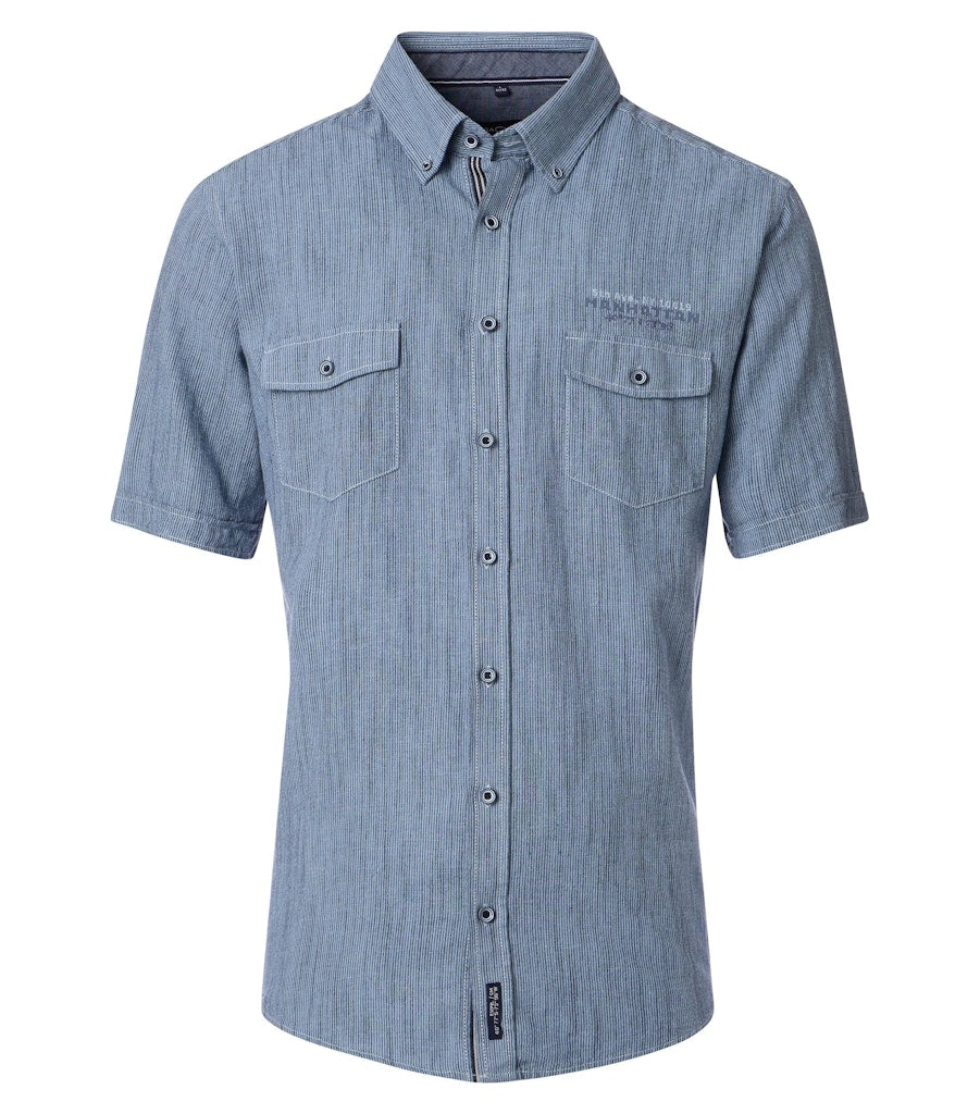 Casa Moda Herren Hemden kurz  Blau