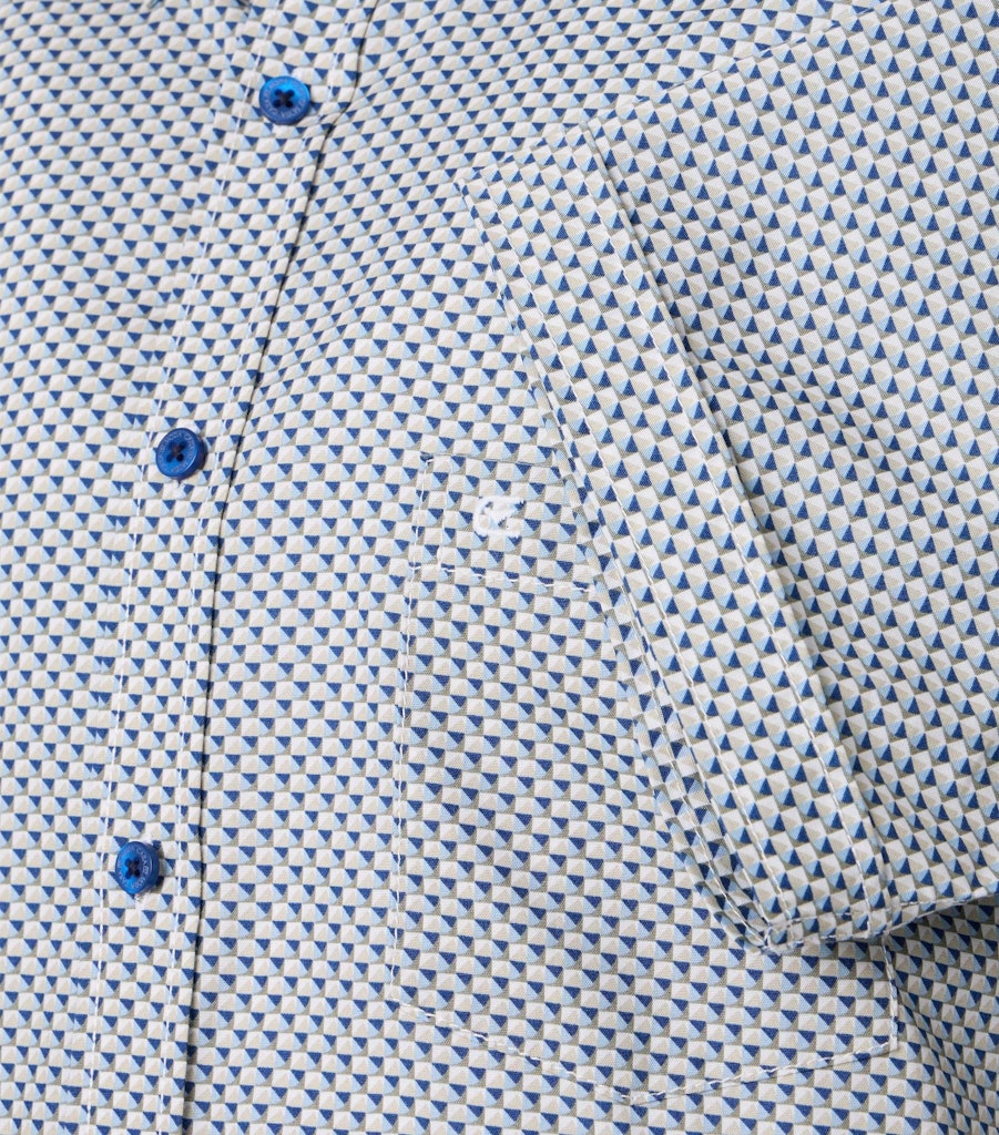 Casa Moda Herren Hemden kurz  Blau