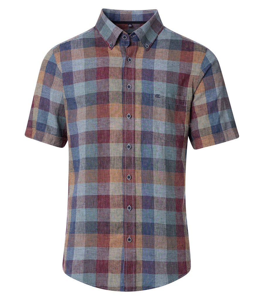 Casa Moda Herren Hemden kurz  Blau