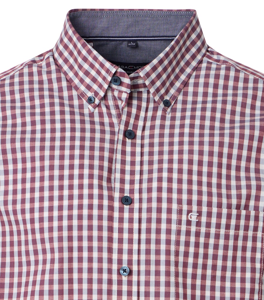 Casa Moda Herren Hemden kurz  Rot