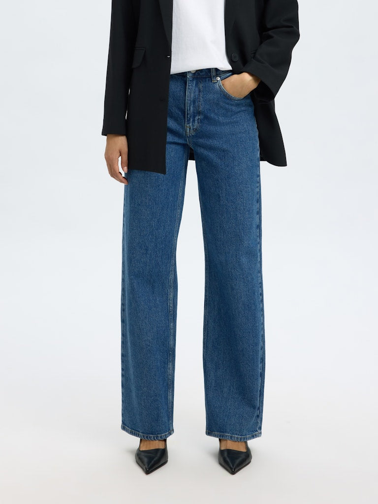 Selected Femme Damen Jeans Medium Blue Den
