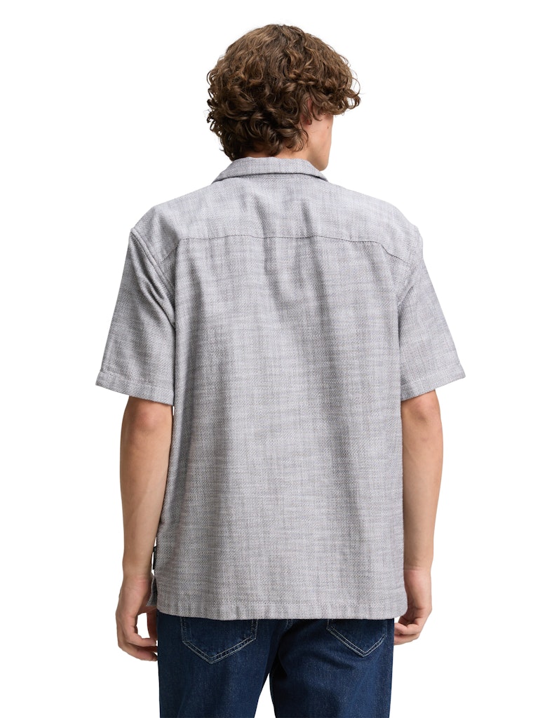 Tom Tailor denim Herren Hemden kurz Coal Grey Blue