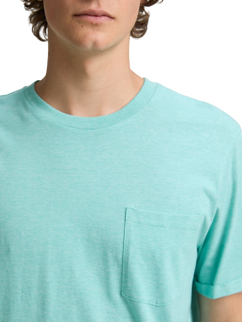 Tom Tailor denim Herren T-Shirts kurz Waterfall Green