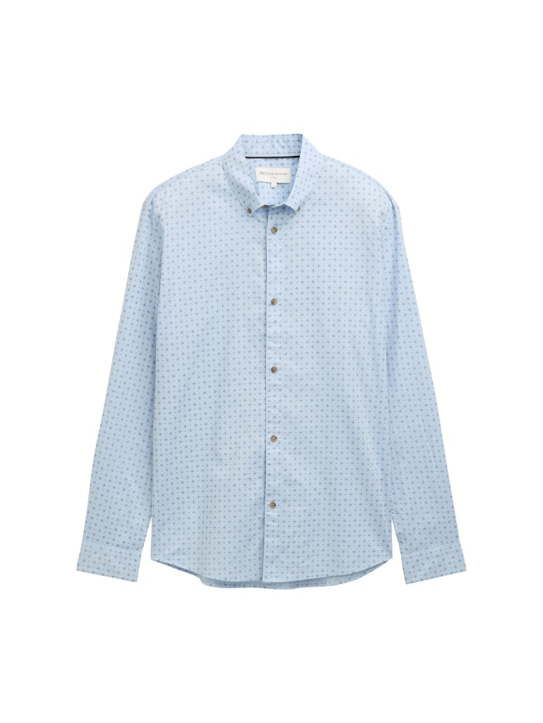 Tom Tailor denim Herren Hemden lang Light Blue Navy