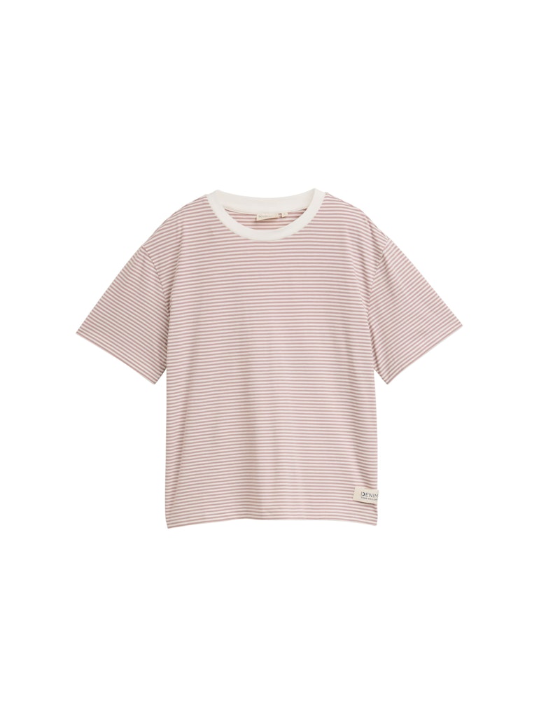 Tom Tailor denim Damen T-Shirts Dusty Rose Whit