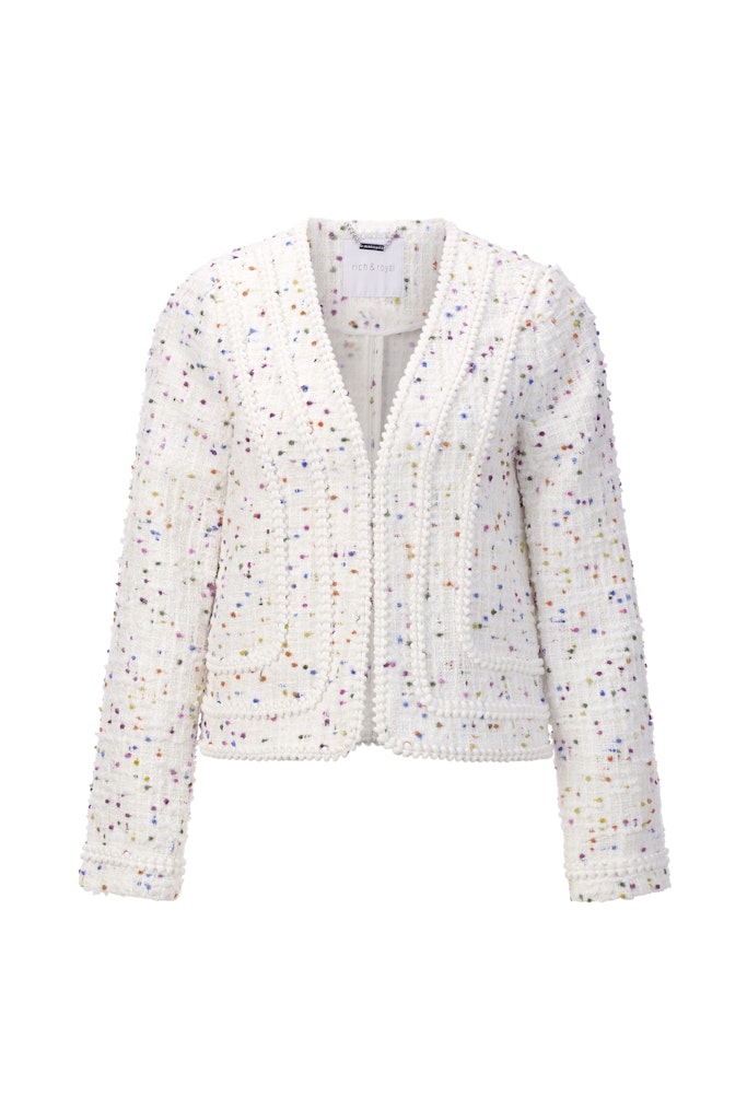 Rich & Royal Damen Blazer Pearl White