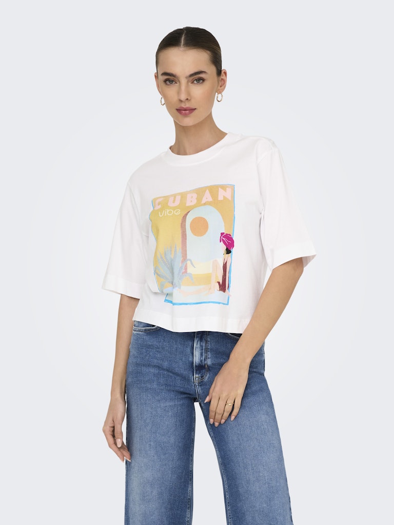 Only Damen T-Shirts Bright White/Cu