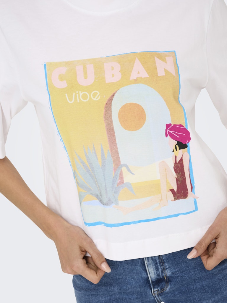 Only Damen T-Shirts Bright White/Cu