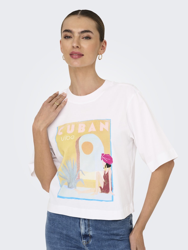 Only Damen T-Shirts Bright White/Cu