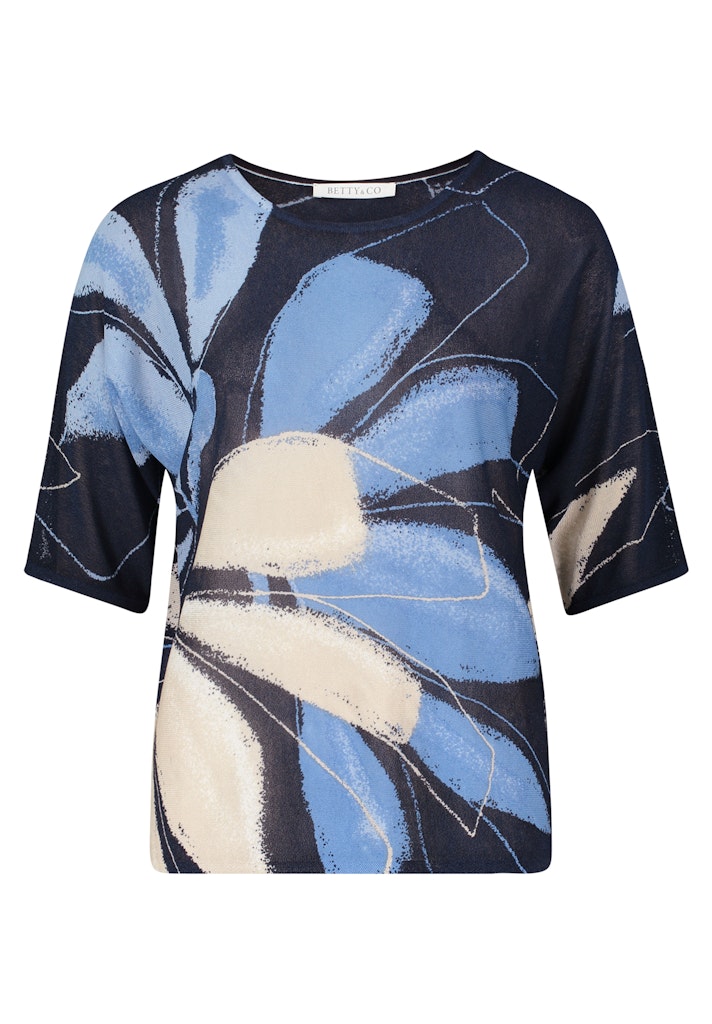 Betty & Co Damen Pullover Dark Blue/Blue