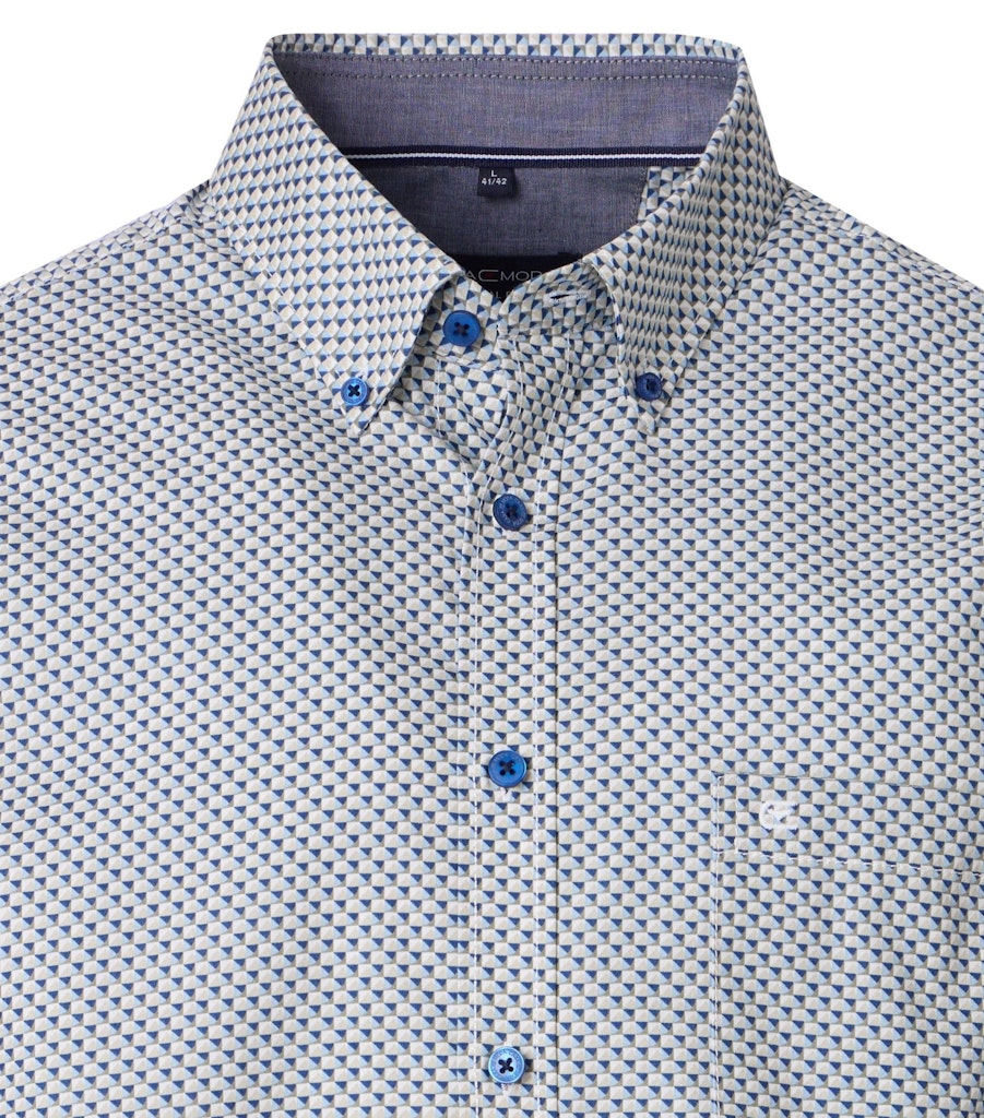 Casa Moda Herren Hemden kurz  Blau