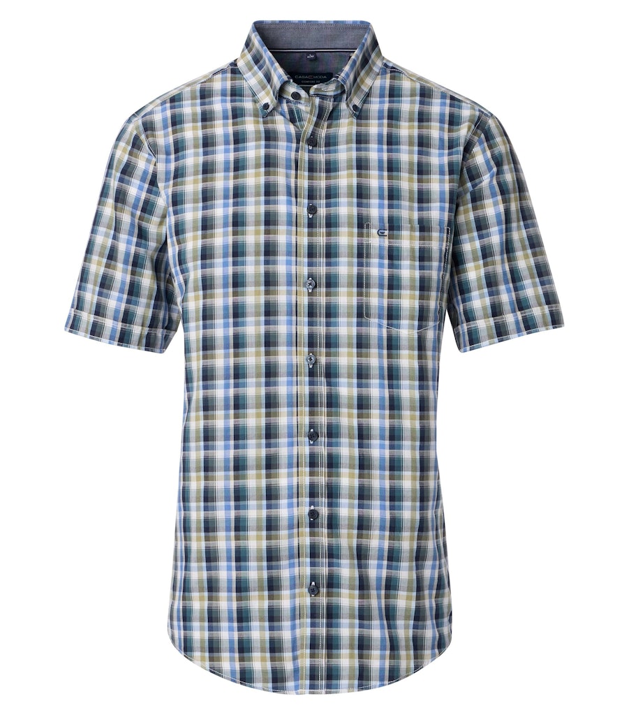 Casa Moda Herren Hemden kurz  Gruen