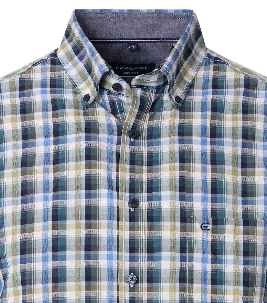 Casa Moda Herren Hemden kurz  Gruen