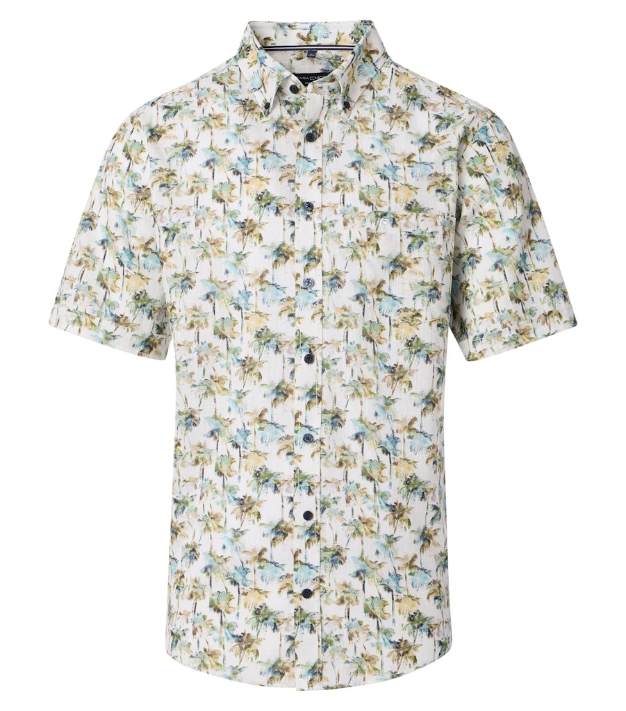 Casa Moda Herren Hemden kurz  Gruen