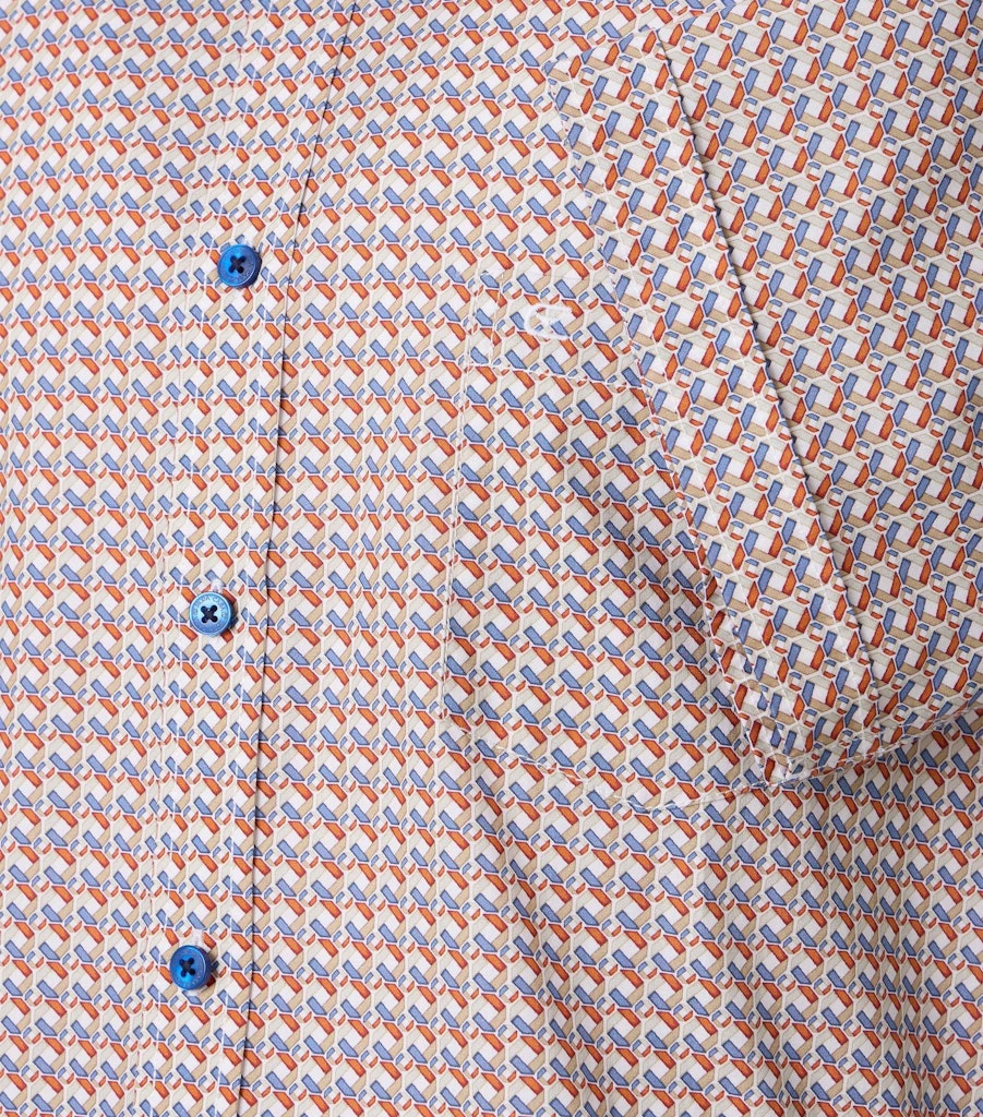 Casa Moda Herren Hemden kurz  Orange