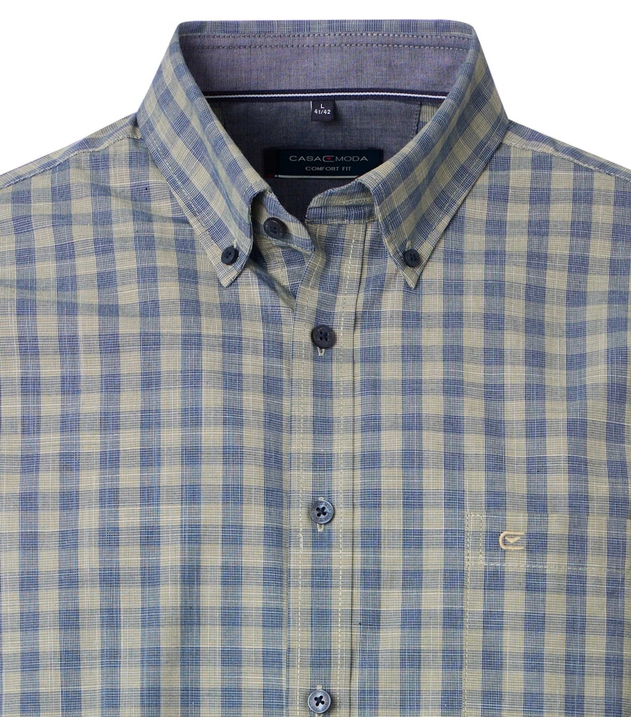 Casa Moda Herren Hemden kurz  Gruen