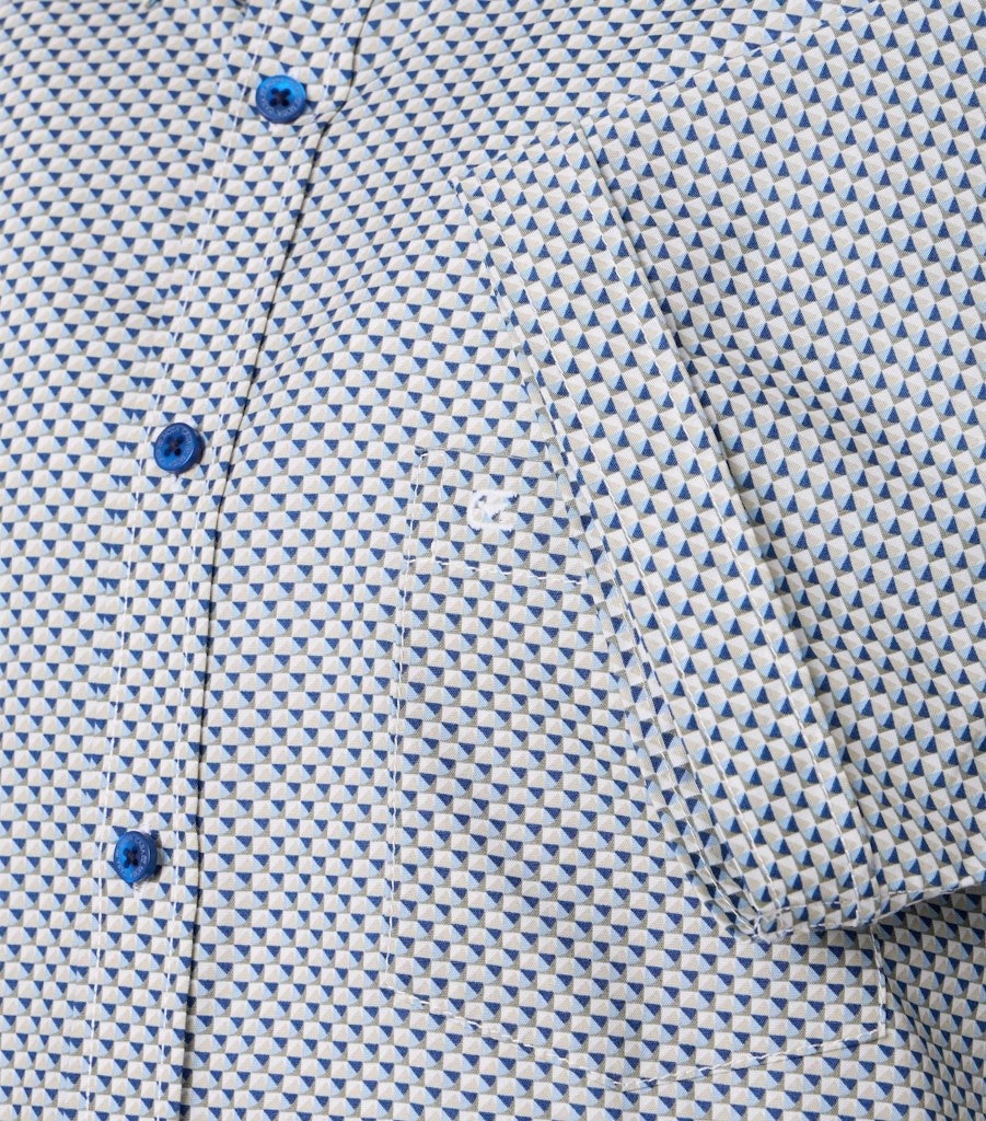 Casa Moda Herren Hemden kurz  Blau
