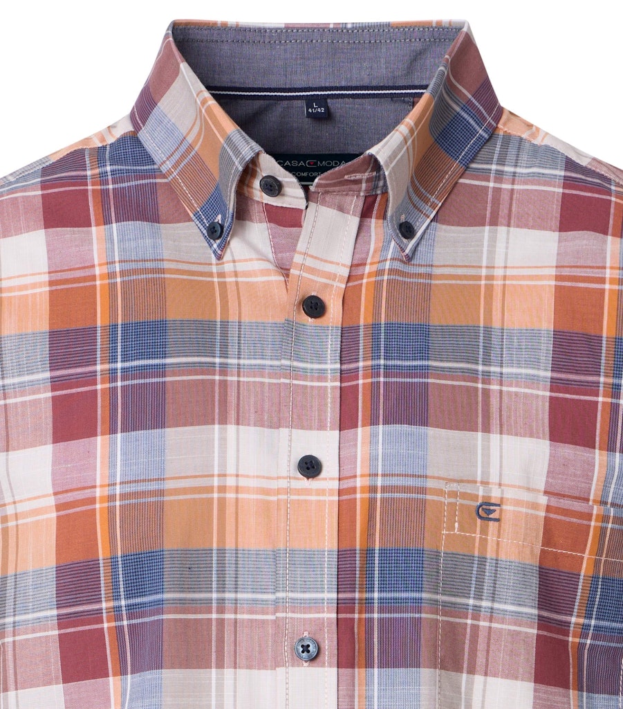 Casa Moda Herren Hemden kurz  Rot