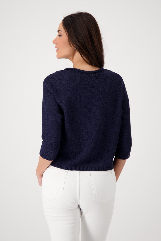 Monari Damen Strickjacken  Navy Blue