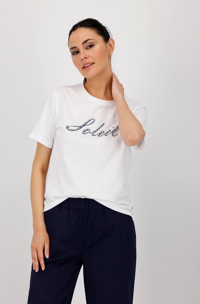 Monari Damen T-Shirts  Cream