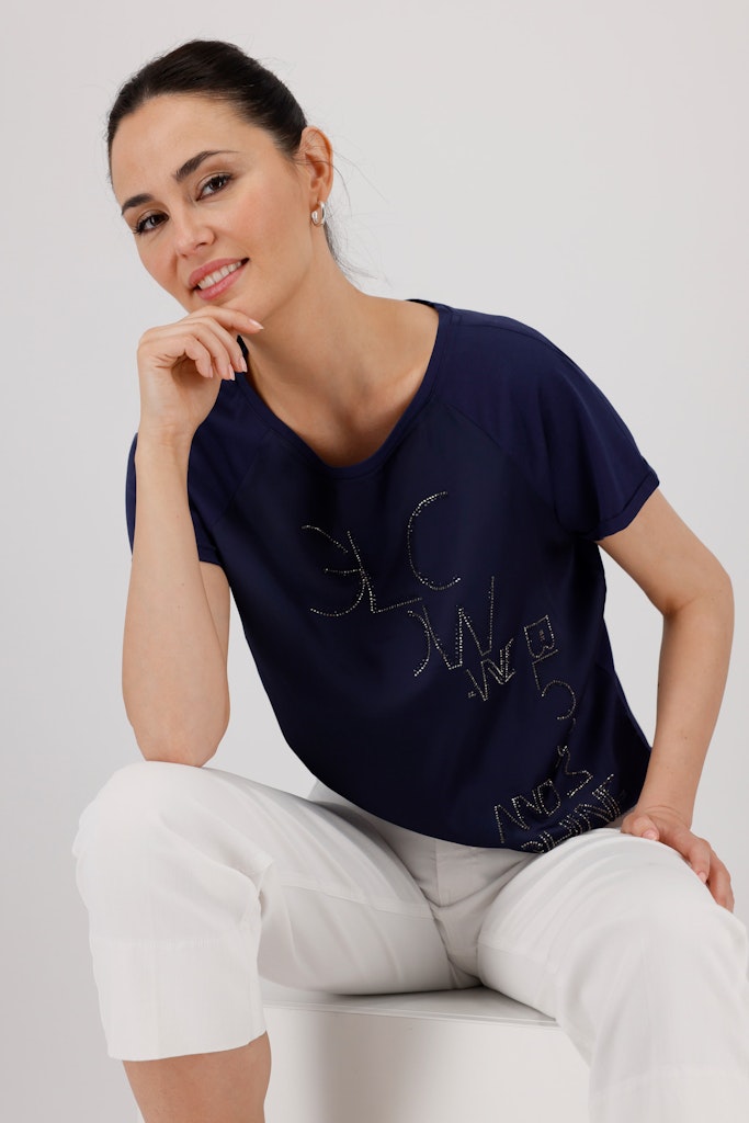 Monari Damen T-Shirts  Navy Blue