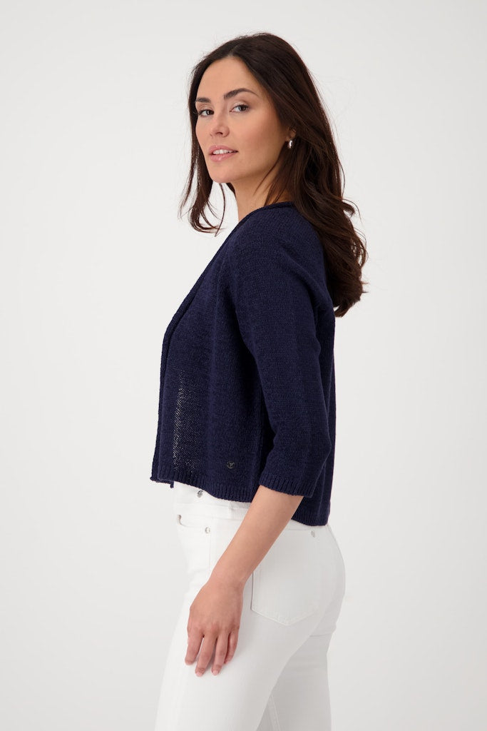 Monari Damen Strickjacken  Navy Blue