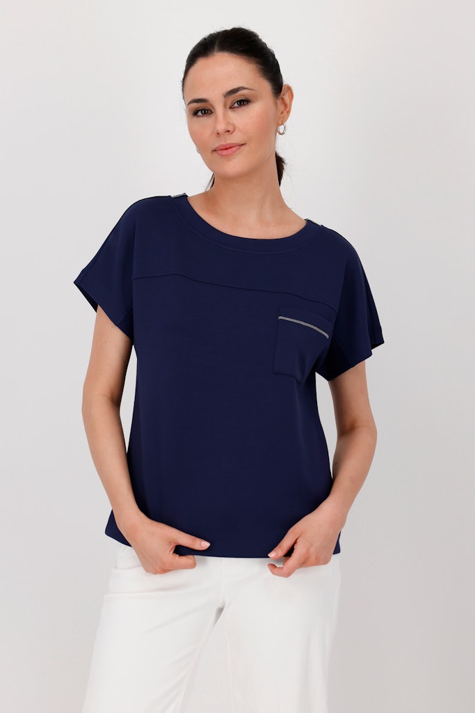 Monari Damen T-Shirts  Navy Blue