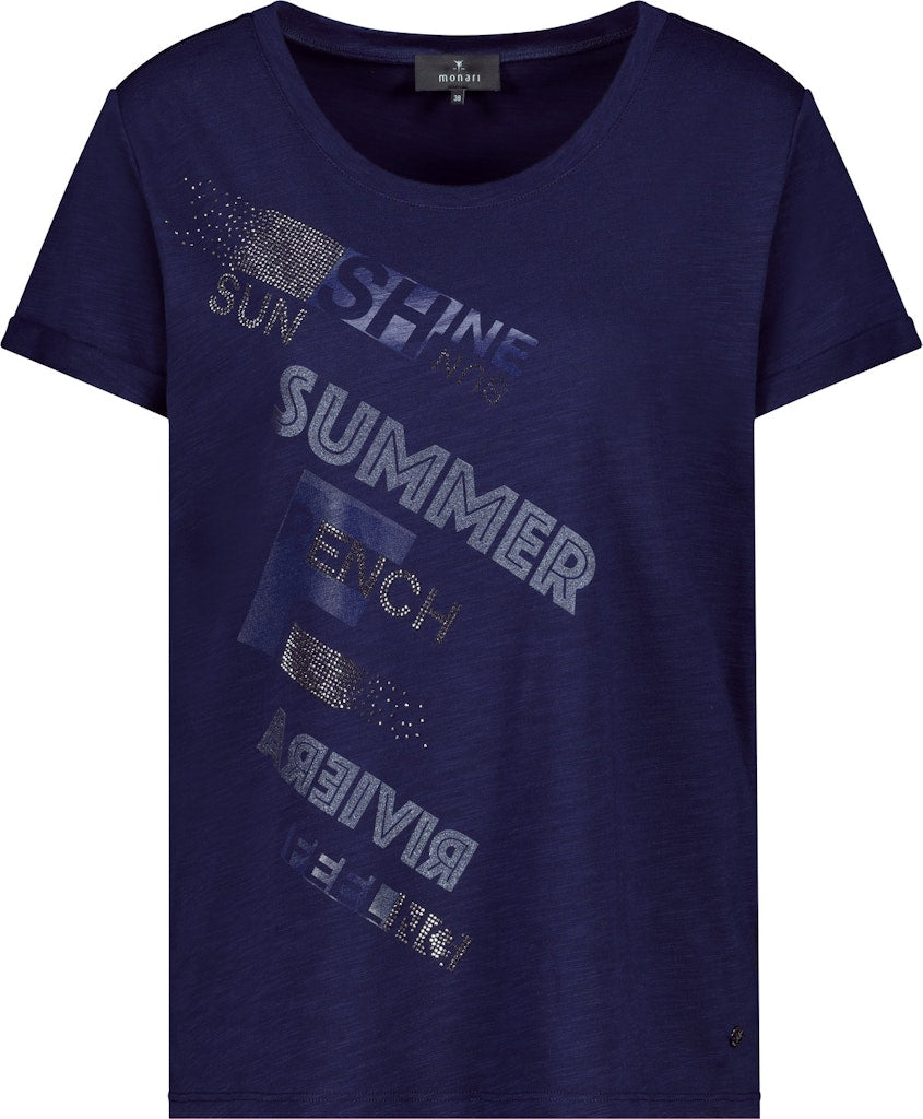 Monari Damen T-Shirts  Navy Blue