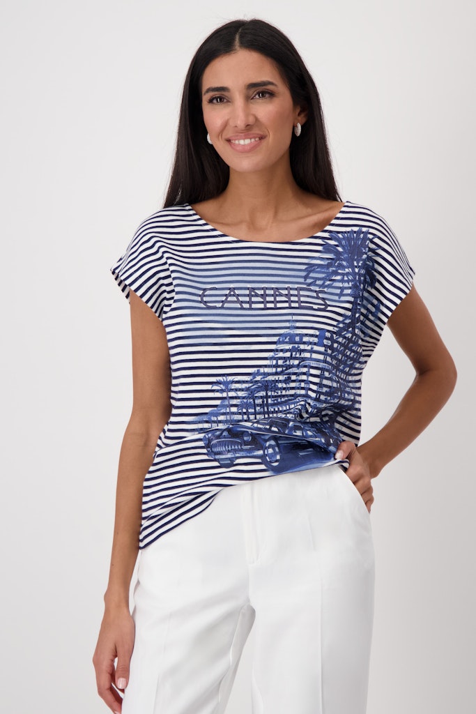Monari Damen T-Shirts  Navy Blue R