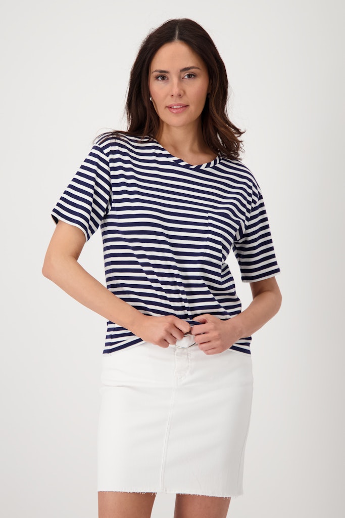 Monari Damen T-Shirts  Navy Blue R