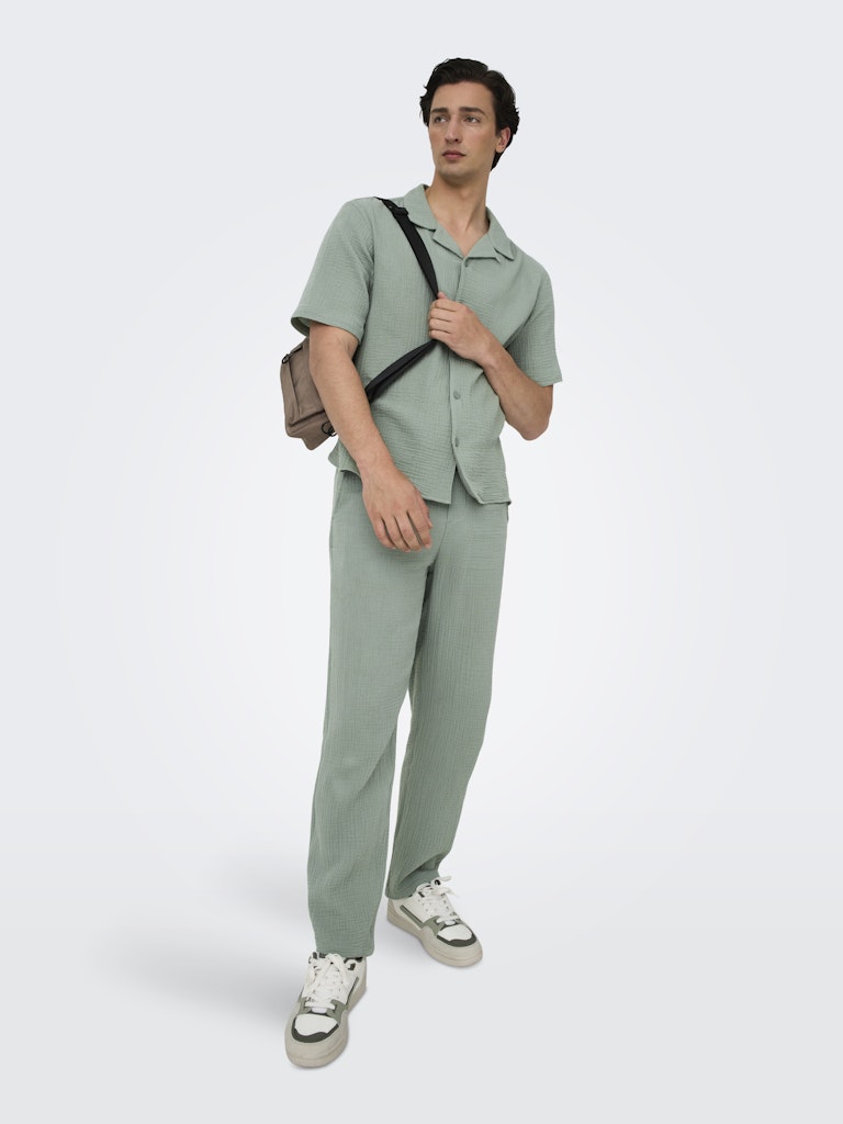 Only & Sons Herren Hemden lang Iceberg Green