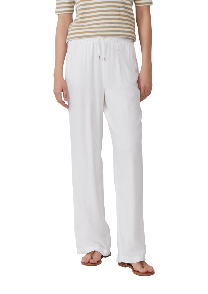 S. Oliver red Damen Hosen White