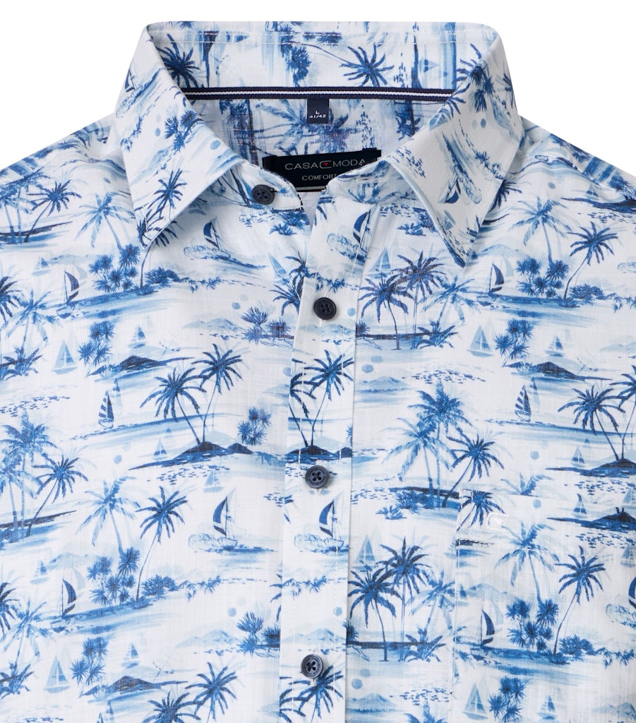 Casa Moda Herren Hemden kurz  Blau