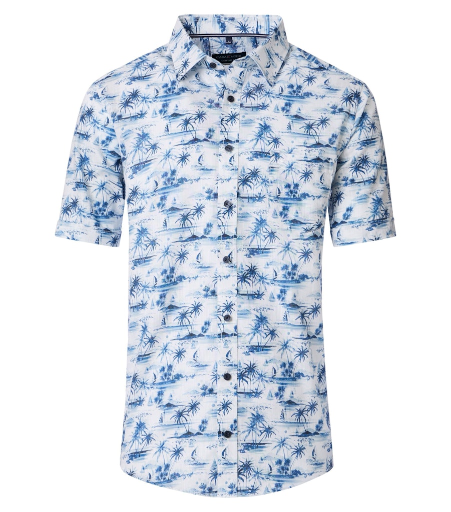 Casa Moda Herren Hemden kurz  Blau