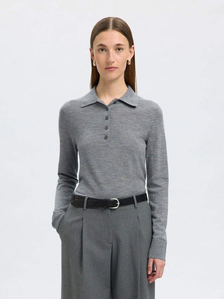 Selected Femme Damen T-Shirts Medium Grey Mel