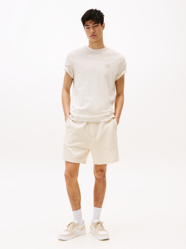 Tommy Jeans Herren T-Shirts kurz Adk Beige