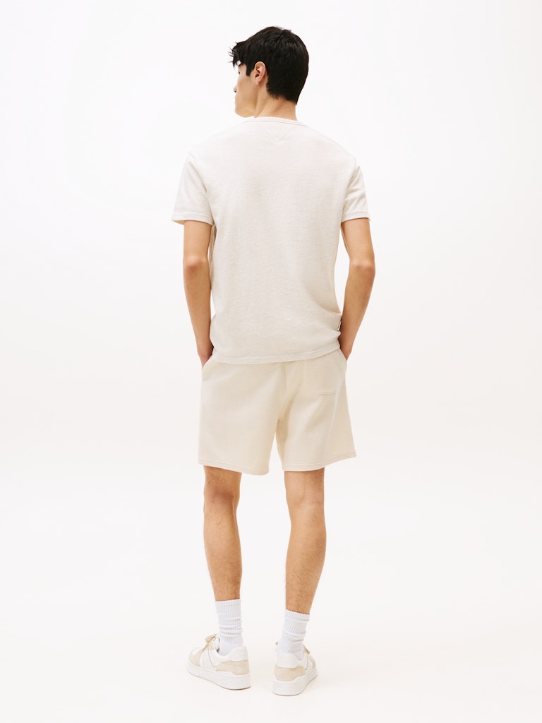 Tommy Jeans Herren T-Shirts kurz Adk Beige