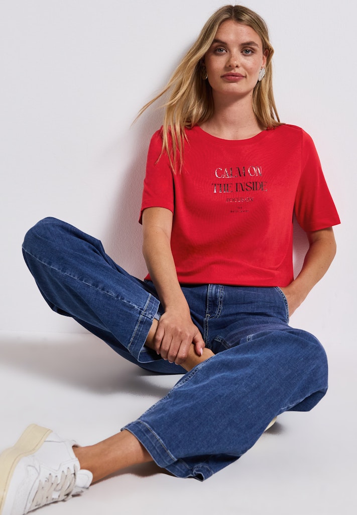 Street One Damen T-Shirts  Glory Red