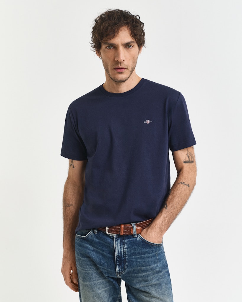 Gant Herren T-Shirts kurz  Evening Blu